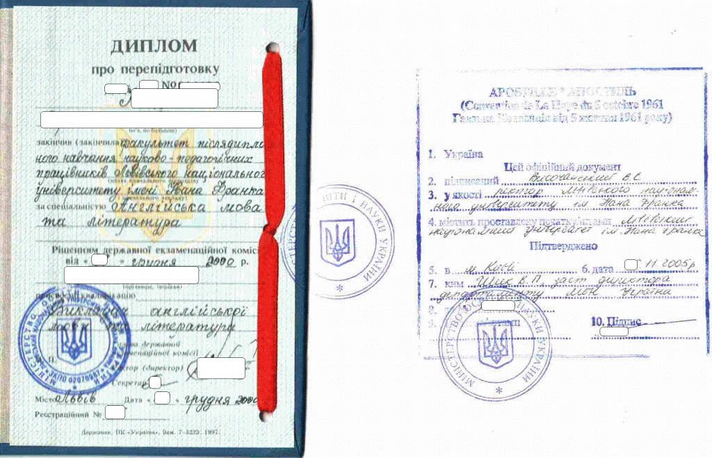 Апостиль на диплом